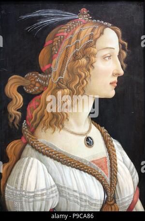 Idealizzato Ritratto di una dama (ritratto di Simonetta Vespucci). Museo: Städtische Galerie im Städelschen Kunstinstitut , Frankfurt am Main. Foto Stock