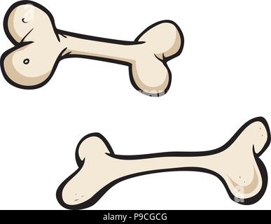 Fumetto illustrazione vettoriale delle ossa Illustrazione Vettoriale