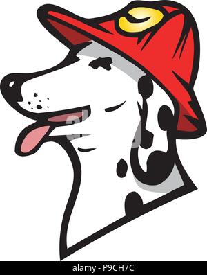 Fumetto illustrazione vettoriale di un cane dalmata Illustrazione Vettoriale