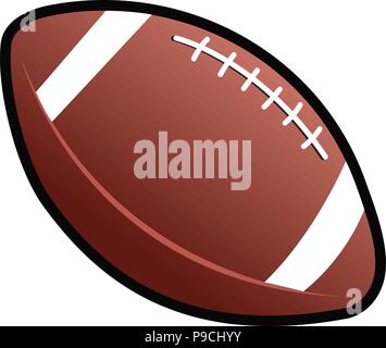 Fumetto illustrazione vettoriale di un football americano Illustrazione Vettoriale