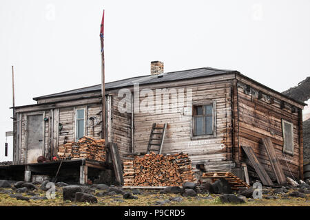 Abbandonato il russo stazione artica, Novaya Zemlya Foto Stock