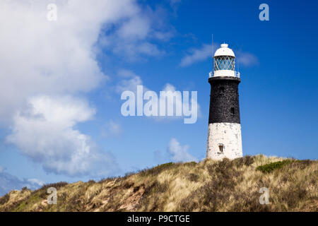 Spurn Point Lighthouse, East Yorkshire, Inghilterra, Regno Unito, Europa Foto Stock