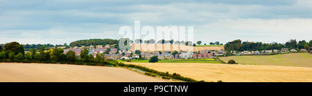 Sviluppo residenziale moderno rurale nelle colline della campagna del West Yorkshire, Inghilterra, Regno Unito Foto Stock