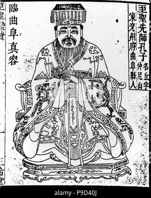Ritratto del cinese di pensatore e filosofo sociale Confucio. Museo: Collezione privata. Foto Stock