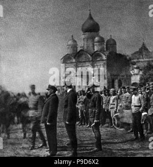 Vladimir Lenin sul Vsevobuch parata del 12 maggio 1920. Museo: Membro del Museo di Storia di Mosca. Foto Stock