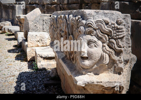 Intagliato maschera greca Foto Stock