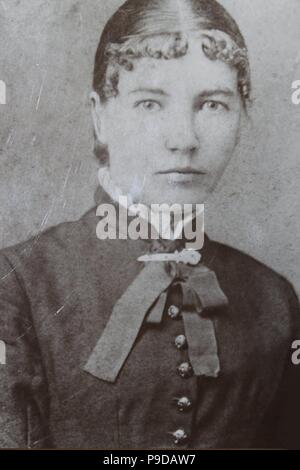 Laura Ingalls Wilder (1867-1957) come insegnante. Museo: Laura Ingalls Wilder Museum, Walnut Grove. Foto Stock