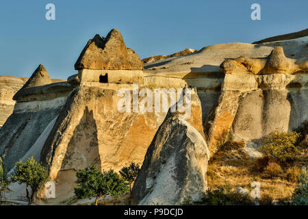 Abitazione in Camini di Fata, monaci Valley, Pasabagi, Cappadocia, Turchia Foto Stock