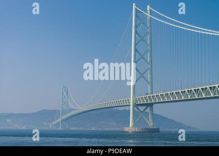 Akashi Kaikyo bridge, mondo di sospensione più lungo ponte metallico Foto Stock