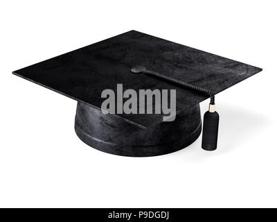 Tappo di graduazione isolato su sfondo bianco. 3D rendering immagine Foto Stock