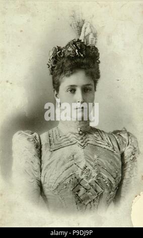 Ritratto di imperatrice Alexandra Fyodorovna, la moglie dello zar Nicola II di Russia (1872-1918). Museo: Membro del Museo di Storia di Mosca. Foto Stock