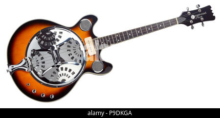 Tenore di chitarra risonatore da Eastwood del Canada Foto Stock