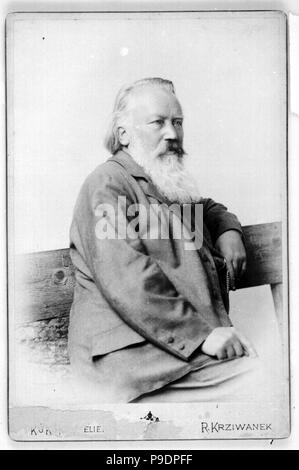 Ritratto di Johannes Brahms (1833-1897). Museo: Bergen Offentlige Bibliotek. Foto Stock