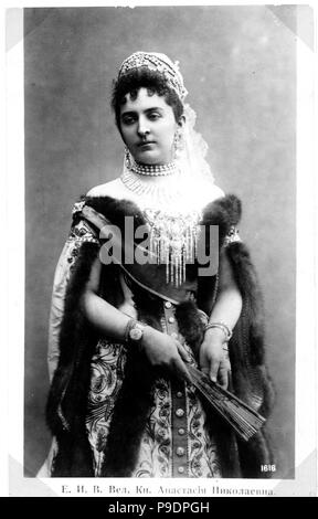 La principessa Anastasia del Montenegro (1867-1935). Museo di Stato: Museo Centrale della storia contemporanea della Russia, Mosca. Foto Stock