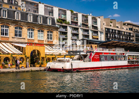 La Rotunda de la Villette fine del Bassin de la Villette a Parigi, Francia Foto Stock