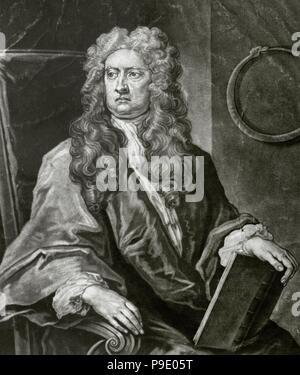 Voltaire, Francois-Marie Arouet, chiamato (1694-1778). Lo scrittore francese. Ritratto. Incisione. Foto Stock