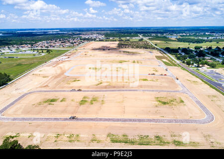 Orlando Florida, Davenport, in costruzione nuovo quartiere residenziale, ex aranceto, vista aerea, FL18071142d Foto Stock