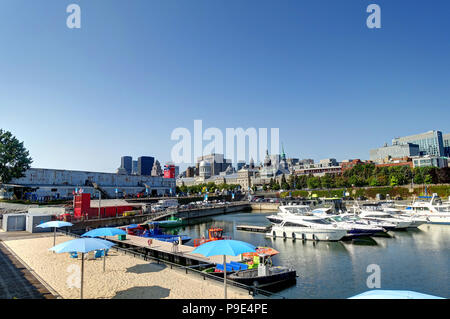 Montreal e il fiume Saint Laurent, Quebec, Canada Foto Stock