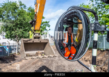 La costruzione della ferrovia lavoratori Foto Stock