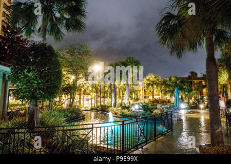 Orlando Florida,Doubletree by Hilton Orlando SeaWorld,hotel,terreni della proprieta',fontana,paesaggio,FL171029007 Foto Stock