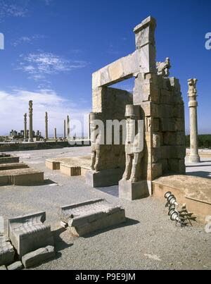 Porta di tutte le nazioni. Persepolis, Iran. Impero achemenide (ca. 550-330 a.C.). Foto Stock