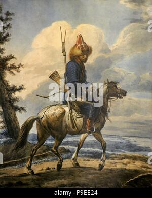 Aleksandr Orlovsky (1777-1832). Kirghiz Rider, 1817. Vilnius Picture Gallery. Vilnius. La Lituania. Foto Stock