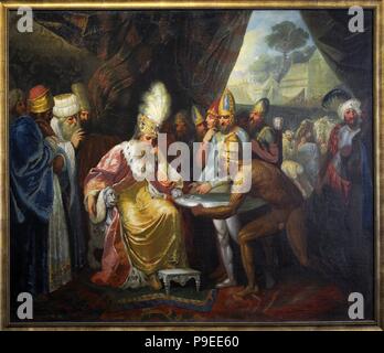 Franciszek Smuglewicz (1745-1807). Pittore Polish-Lithuanian. Scita inviati prima di Dario, re persiano. Vilnius Picture Gallery. La Lituania. Foto Stock