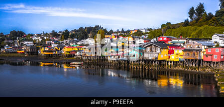 Più colorato posto che ho visto in Isola di Chiloe ! Foto Stock