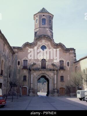 PUERTA REAL O DE LA ASUNCIÓN.-PLAZA DE SAN BERNARDO CALVO. Posizione: Santes Creus monastero, AIGUAMÚRCIA, TARRAGONA, Spagna. Foto Stock