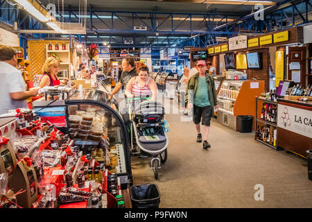 Gli agricoltori locali del mercato della città di Québec in Canada Foto Stock