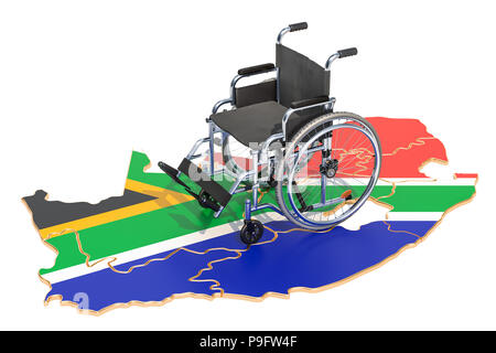 La disabilità in Sud Africa concetto, 3D rendering isolati su sfondo bianco Foto Stock