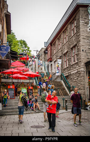 Passaggi mozzafiato di Quebec City in Canada Foto Stock