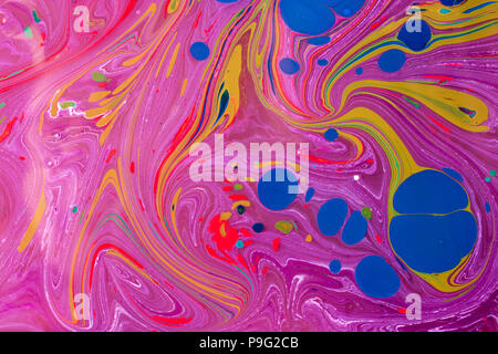Marmorizzazione tradizionale artwork pattern come colorato sfondo astratto Foto Stock