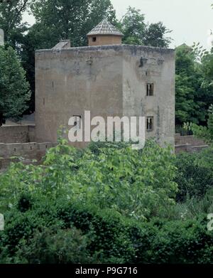 VISTA esterna. Posizione: ALHAMBRA-TORRE DE LAS INFANTAS, Granada, Spagna. Foto Stock