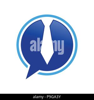 CEO di conversazione chat bolle blu simbolo vettore Logo grafico del modello di progettazione Illustrazione Vettoriale
