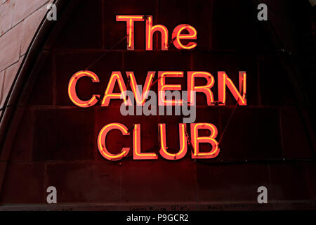 Esterno del Cavern Club di Mathew Street, Città di Liverpool, Merseyside England, Regno Unito Foto Stock