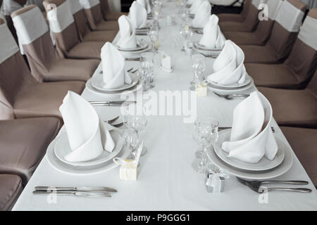 Elegante set table, Wedding Foto Stock