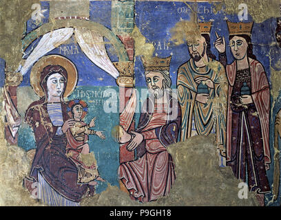 Epifania", dipinto dalla chiesa di Navasa (Huesca). Foto Stock