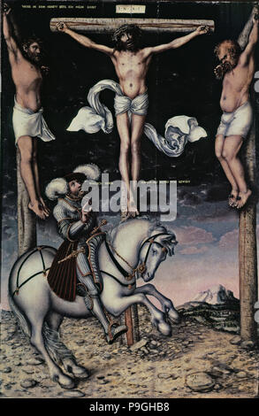 Il Calvario", opera di Lucas Cranach il Vecchio. Foto Stock