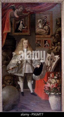 Charles II (1661 - 1700), re di Spagna dal 1665. "Charles II e l'Austria casa'. Foto Stock
