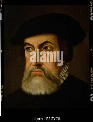 Hernán Cortés (1485-1547), conquistatore spagnolo. Foto Stock