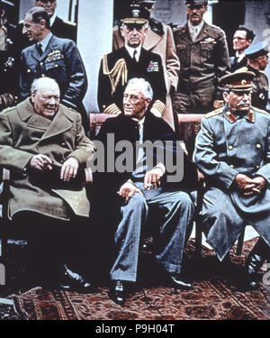 Seconda Guerra Mondiale (1939 - 1945), conferenza di Yalta nel febbraio 1945, è stata la riunione tra Roo… Foto Stock