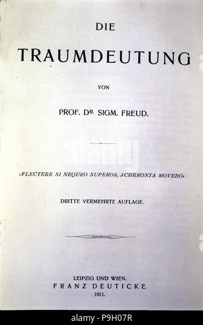 Coperchio del 'Die Traumdeutung' (l'interpretazione dei sogni), edizione pubblicata a Lipsia e Vien… Foto Stock