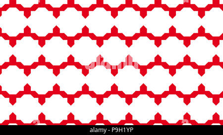Bellissimo sfondo bianco con righe rosse illustrazione Foto Stock