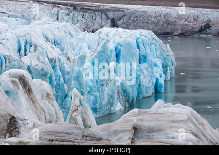 Quattordicesima di luglio ghiacciaio, Svalbard Foto Stock