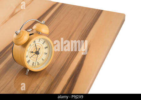 Orologi su superfici laccate, la riflessione di oggetti. Foto Stock