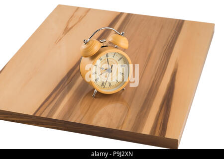 Orologi su superfici laccate, la riflessione di oggetti. Foto Stock