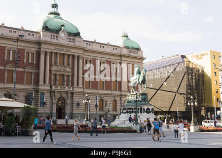 Il Museo nazionale di Serbia presso la piazza della Repubblica a Belgrado. Foto Stock