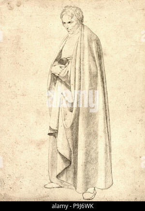 Schadow Wilhelm von - Joseph Wintergerst in un cappotto Floor-Length Foto Stock