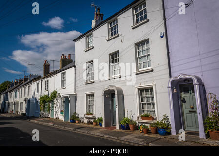 Worthing, Posh fila di case in Warwick Place, West Sussex, in Inghilterra, Regno Unito Foto Stock